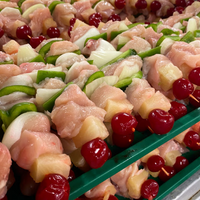 Chicken Kabobs with Fruit & Veggies - Unmarinated