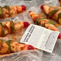 Chicken Kabobs with Luau Sauce, Veggies & Fruit