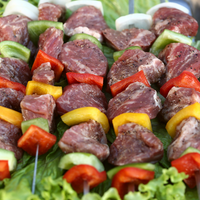 Filet Mignon Kabobs with Veggies - Unmarinated
