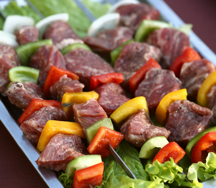 Filet Mignon Kabobs with Veggies Unmarinated Berk Lombardo Packing Co.