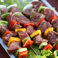 Filet Mignon Kabobs with Veggies - Unmarinated