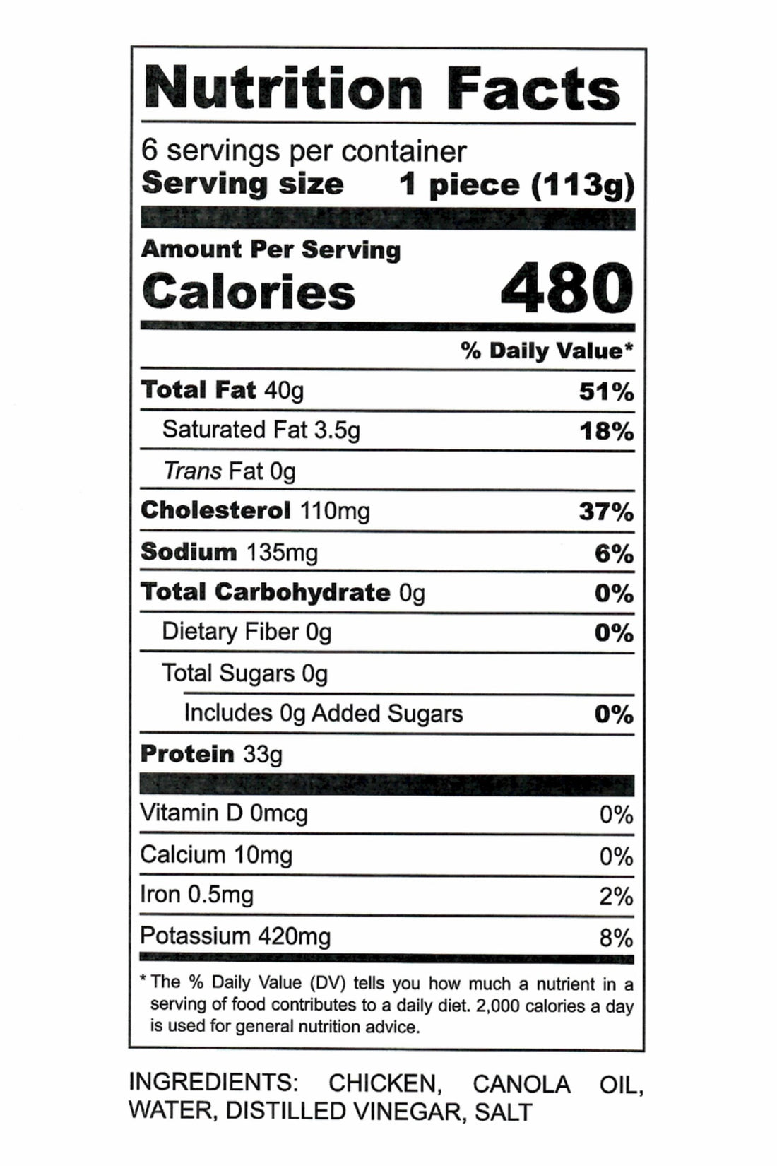 Grilled Boneless Chicken Breasts - PLAIN WITH OIL