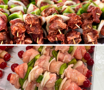 Filet Mignon & Chicken Kabobs with Luau Sauce - Combo Pack