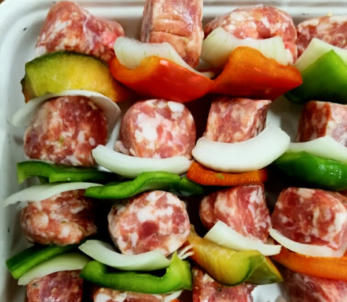 Hot Sausage Kabobs